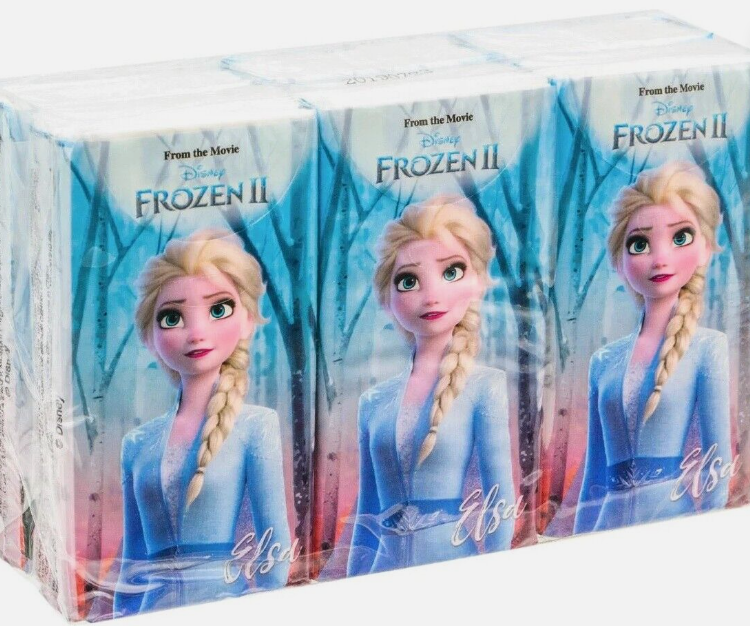 DISNEY FROZEN II MOVIE ELSA ANNA POCKET TISSUES HANDKERCHIEFS 6 PACKS LOT SEALED