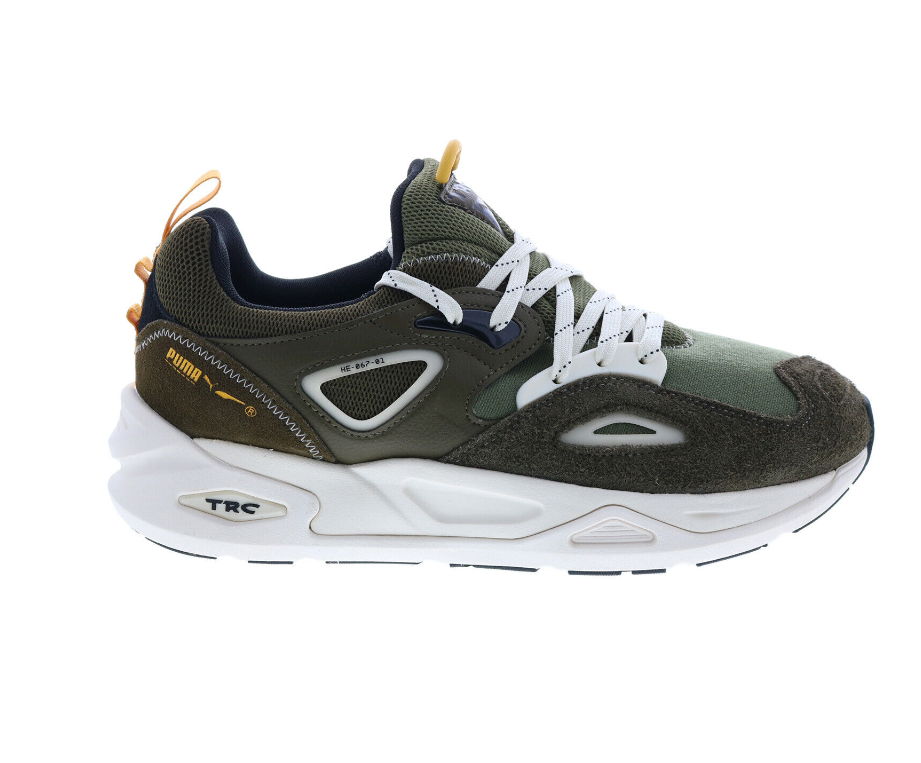 Puma TRC Blaze Safari 38644302 Mens Green Canvas Lifestyle Sneakers Shoes