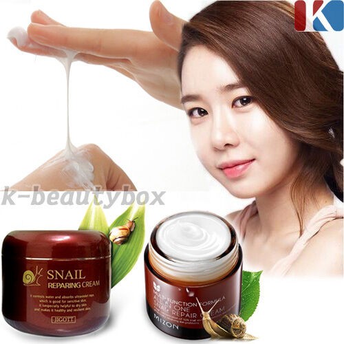 MIZON All In One Snail Repair Cream JIGOTT Snail Reparing Cream Anti-Aging Cream